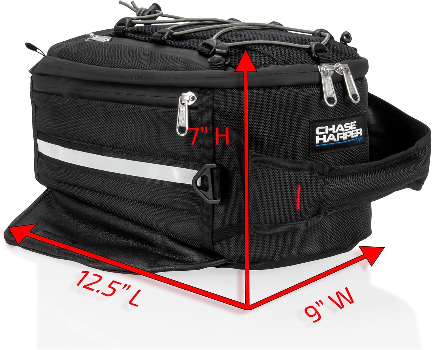 Chase Harper USA 650M Magnetic Tank Bag - Water-Resistant, Tear-Resistant, Industrial Grade Ballistic Nylon with Anti-Scratch Rubberized Polymer Bottom, Super Strong Neodymium Magnets