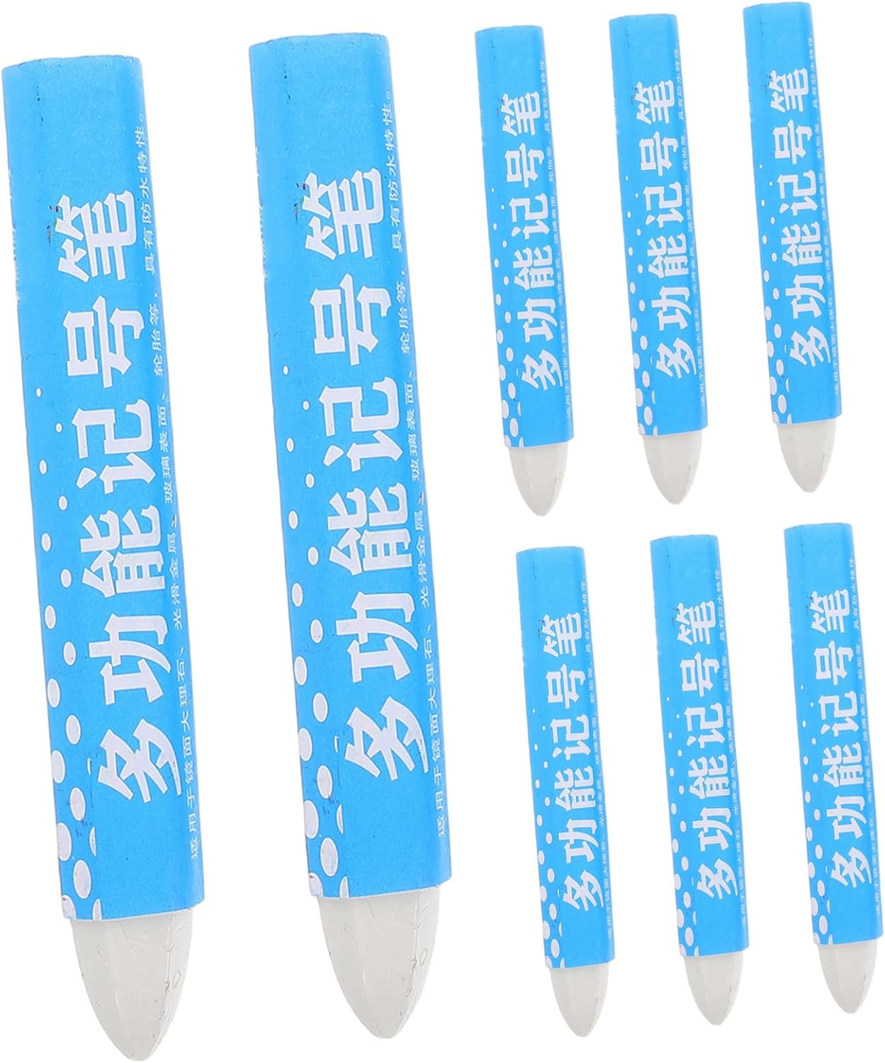 CHILDWEET 8pcs Tire Marker Pens Set for Automotive Use Wax-based Tire Marking Pens in White Yellow and Red Colors for Identification
