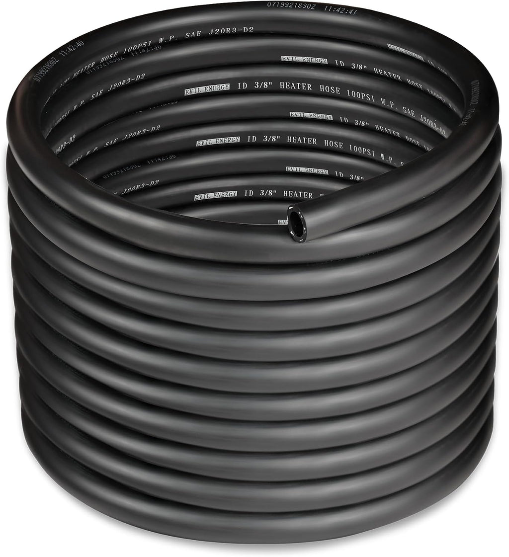 EVIL ENERGY 3/8" Heater Hose Coolant Radiator Straight 100PSI SAE 20R3 25FT