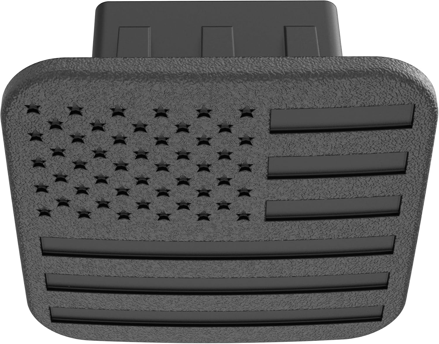 2" Black American Flag Hitch Plug Cover for 2 Inch Receiver, Heavy Duty Rubber Trailer Hitch Cover for Trucks, SUV, Tow Hitch Receiver Plug, No Pin Needed (Fit 2" receivers)