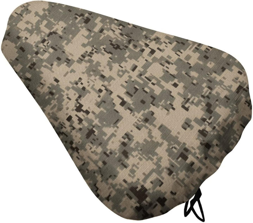 Army Digital Camouflage Waterproof Bike Seat Cover Non Slip Padded Bicycle Saddle Cushion Protector Soft Waterproof Bicycle Saddle Cover Thick Silicone Padded for Mountain Road Bike