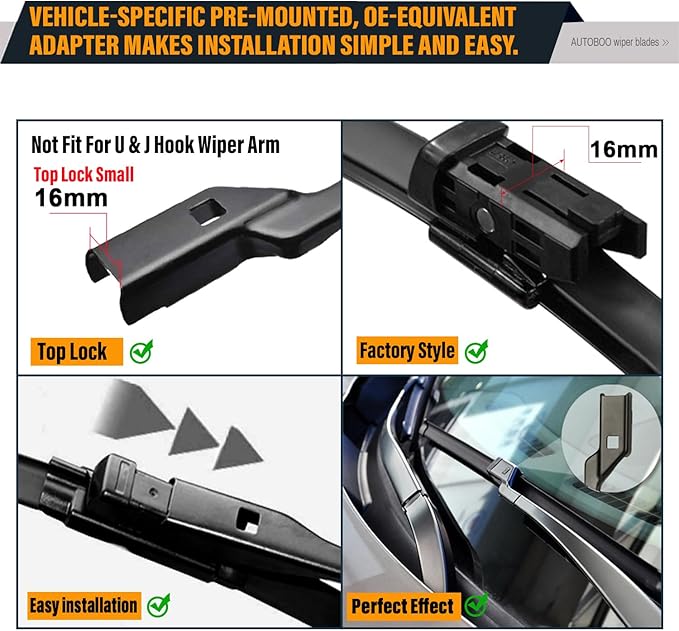 AUTOBOO 26"+22" Windshield Wipers Blades Replacement - Image 4