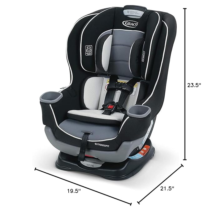 Graco Extend2Fit Convertible Baby Car Seat, Rear and Forward Facing, Adjustable - Image 10