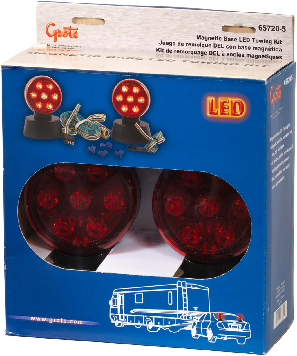 Grote 65720-5 Red Magnetic LED Towing Kit