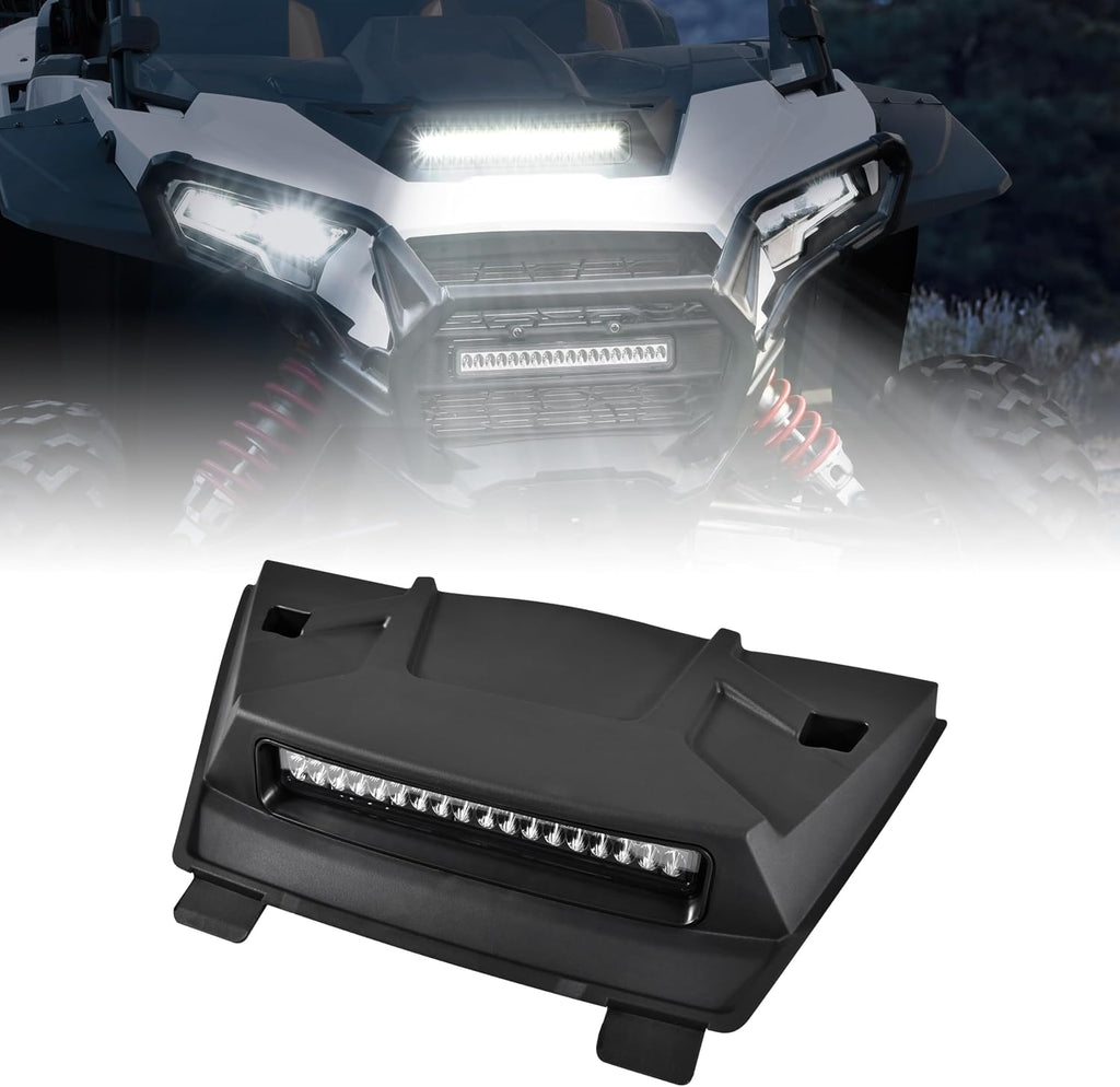 LED Turbo Hood Scoop Compatible with 2024 2025 2026 Polaris RZR XP 1000/ XP 4 1000 Accessories, Sport Hood Scoop Replacement Air Intake Kit PP Material Impact Resistant RZR Hood Accessories