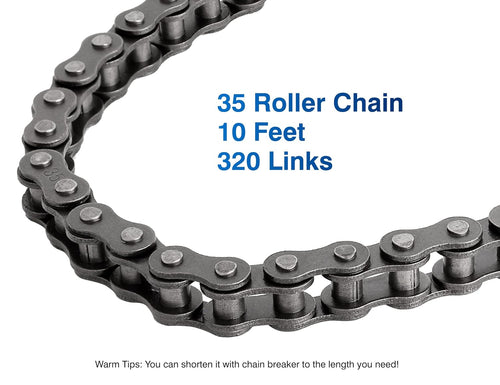 #35 roller chain 10 feet -320 links #35 shown in use
