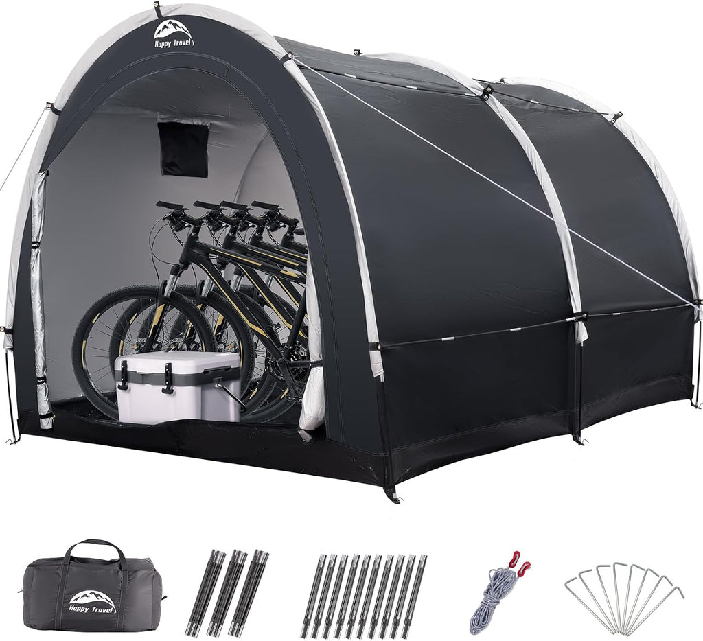 Happy Travel Bike Storage Tent Shed, Outdoor Waterproof Bicycle Covers Shelter