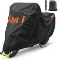 Mockins 91"x49"x39" Large Motorcycle Cover Heavy Duty Dual-Layer Fit | Motorcycle Cover Waterproof Outdoor 250G PVC + Soft HD Cotton For Midsize Cruisers, Sport-Touring & Retro Models Up to 91"