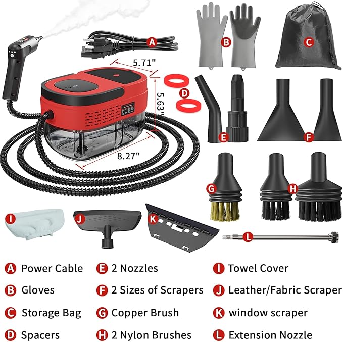 Handheld Steam Cleaner for Home, 2500W High Temperature Pressurized Machine - Image 2