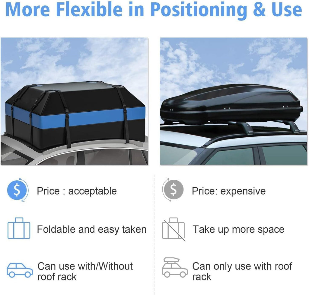 Roof Cargo Bag for Car Rooftop 15 Cubic Feet Waterproof for
