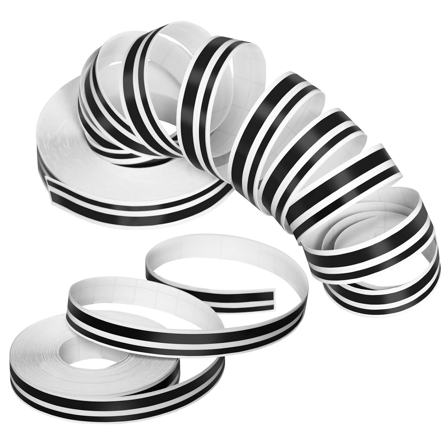 Spurtar Car Pinstripe Tape, 2 Rolls x 32Ft Pinstriping Automotive Tape Racing Stripes, Black Vinyl Pinstripe Decals for Car, Motorcycle and Boat DIY Stickers,1/5” Stripe+ 1/10" Gap+ 1/10” Stripe