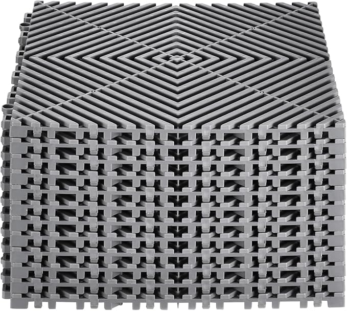VEVOR Interlocking Drainage Mat, 12” x 12” Modular Interlocking Cushion - Image 9