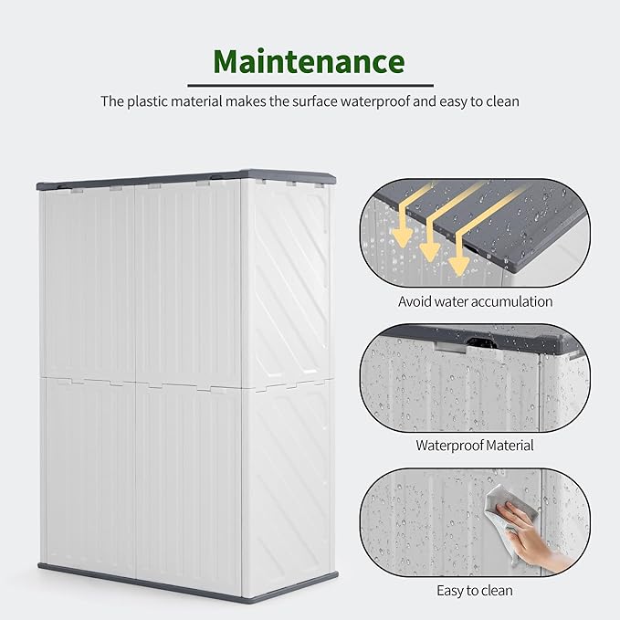 Macrout 50 Cu.Ft Plastic Outdoor Storage Cabinet - Image 7