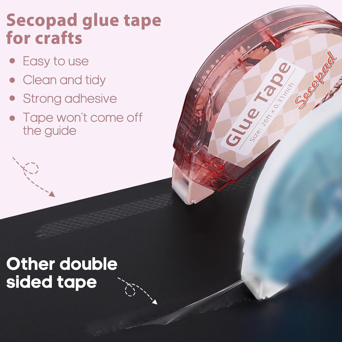 secopad scrapbook tape, glue tape for crafts, 16, close-up detail