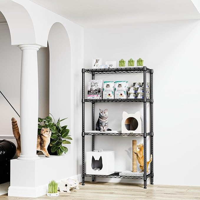 1000 lbs 4 Tier Shelf Metal Storage Shelves Shelving Wire Rack Heavy Duty - Image 2