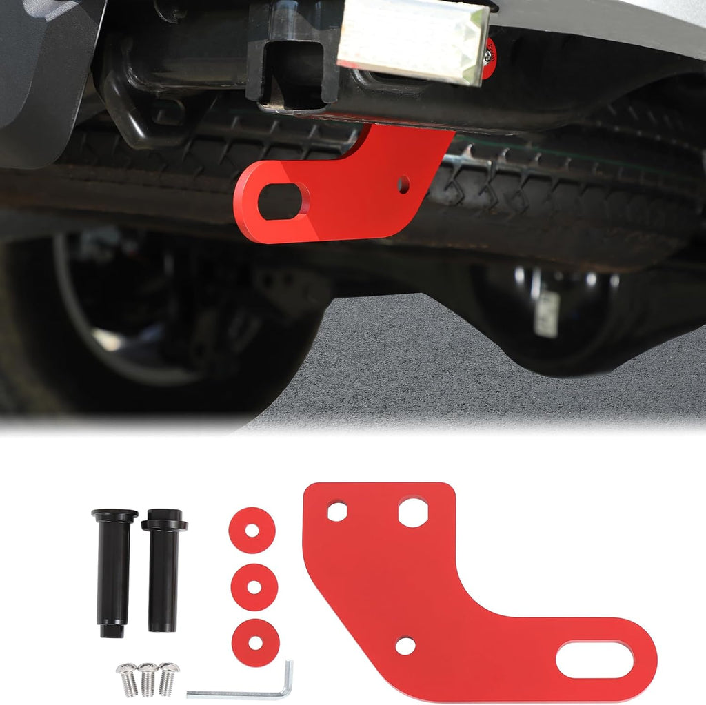 Aunginsy 1PCS Rear Tow Hitch Receiver Hook Compatible with Toyota Tacoma 2024 2025 2026, Car Rear Bumper Trailer Ring Towing Tow Hook Recovery Point Screw Trailer Hitch Exterior Accessories, Red