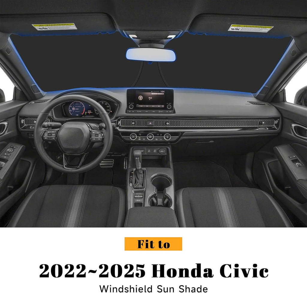 Car Windshield Sun Shade for Honda 2022-2025 2026 Civic Accessories (OEM Design) Reflective Foldable Heat Insulation Sunshade for Ultimate Protection