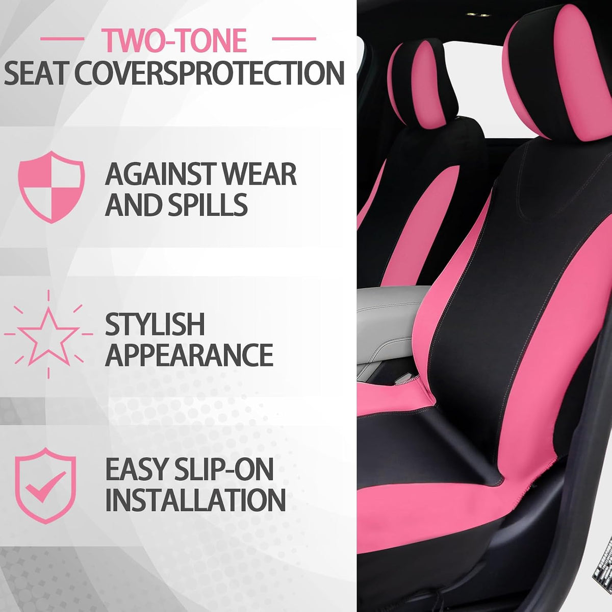 woanger 47 car seat cover full set car showing dimensions