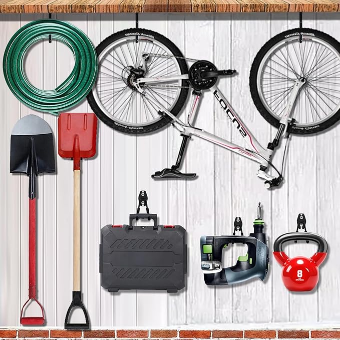 3-H Weed Eater Hanger 4 Pack, 2 Garden Hose Holder, 2 Screw in Hooks, Utility - Image 6