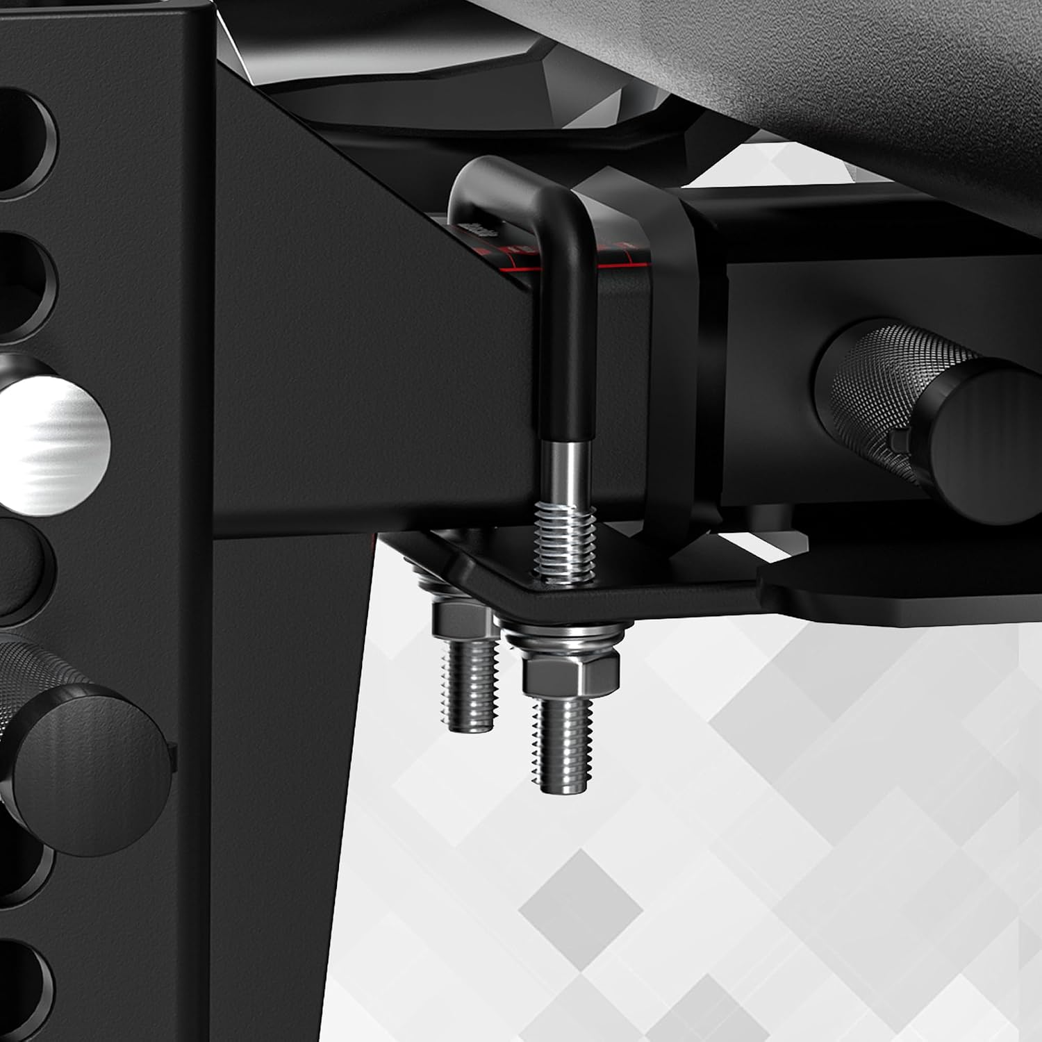 TYT Adjustable Truck Trailer Hitch for 2.5 inch Receiver, 6" Drop/Rise,2" & 2-5/16" Ball, Includes Two Pin Locks & Hitch Tightener