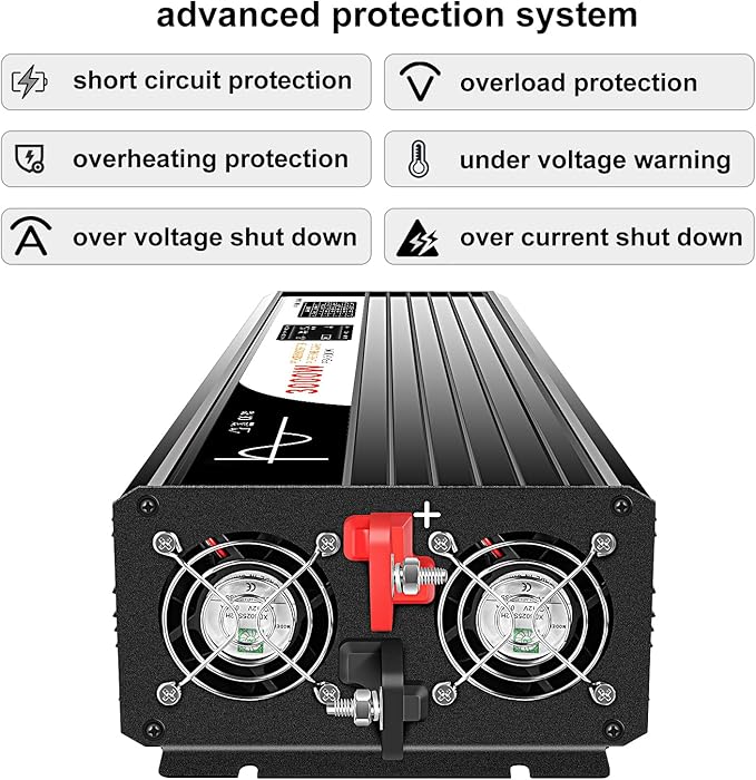 Xijia 3000W Pure Sine Wave Power Inverter DC24V to 110V 120V ac Converter 60HZ - Image 8