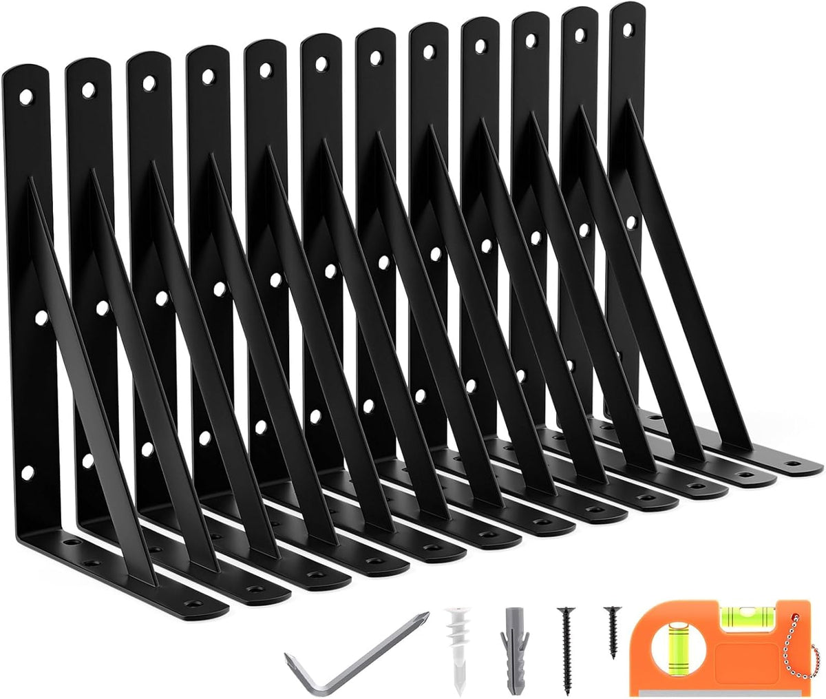 9 inch heavy duty shelf brackets, large floating, main product view