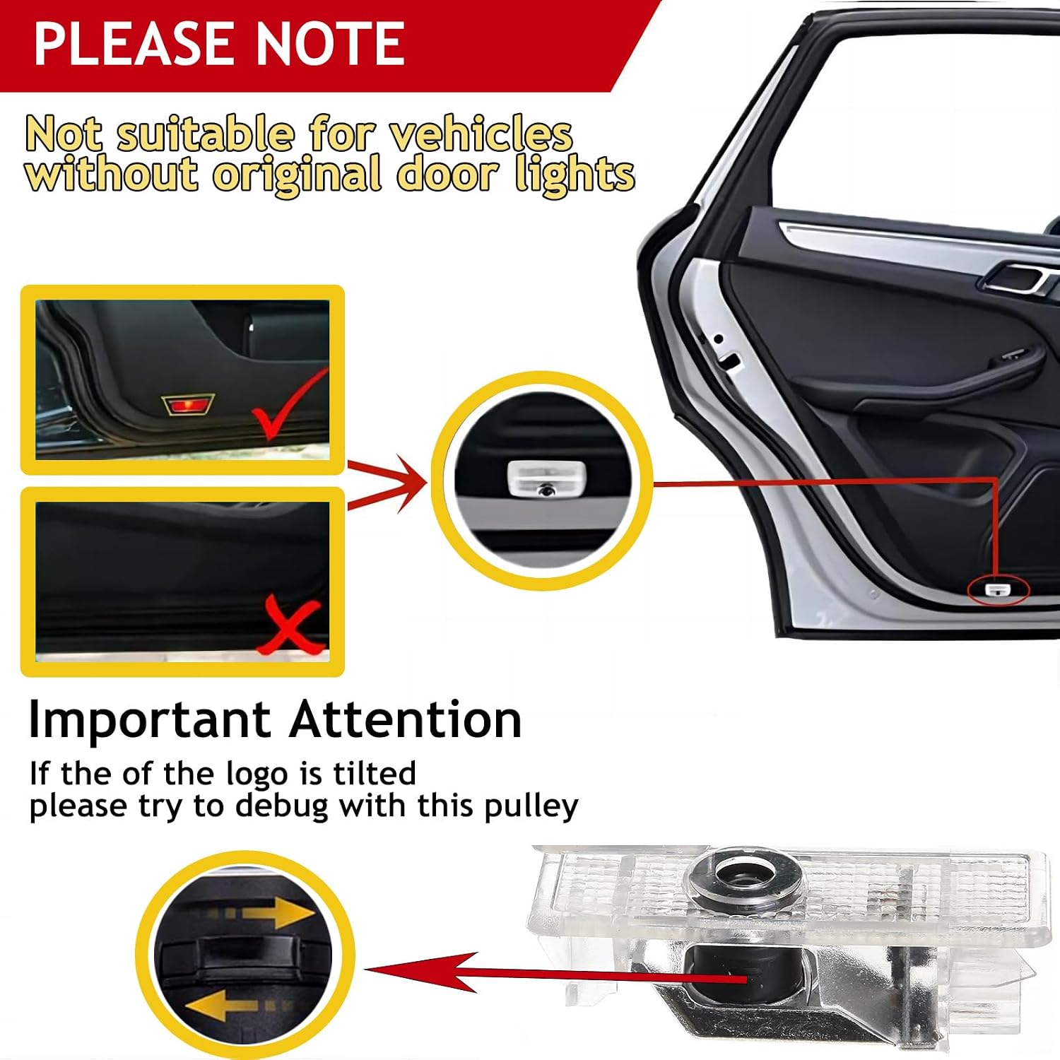 4pcs Car Door Lights Logo Projector,Upgrade HD LED Car Welcome Lights Compatible with1/3/4/5/6/7/x1/x2/x3/x4/x5/x6/x7/M/Series Accessories,Dual Plug Puddle Lights Ghost Shadow Light