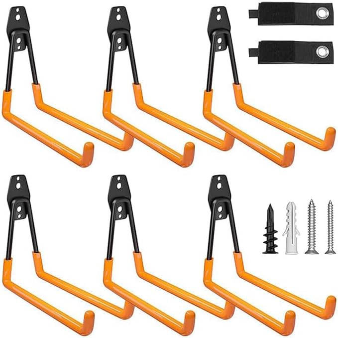 Garage Hooks Heavy Duty, 8 Pack Wall Mount Storage Hangers by Wallavant