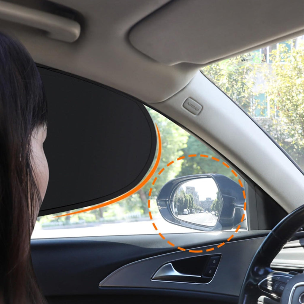 2 Pack Car Window Shades Side Window Sunshade Electrostatic Film Sun Shade for Driver Passenger UV Protection Heat Insulation Privacy Non Marking Easy Install Summer Auto Accessory