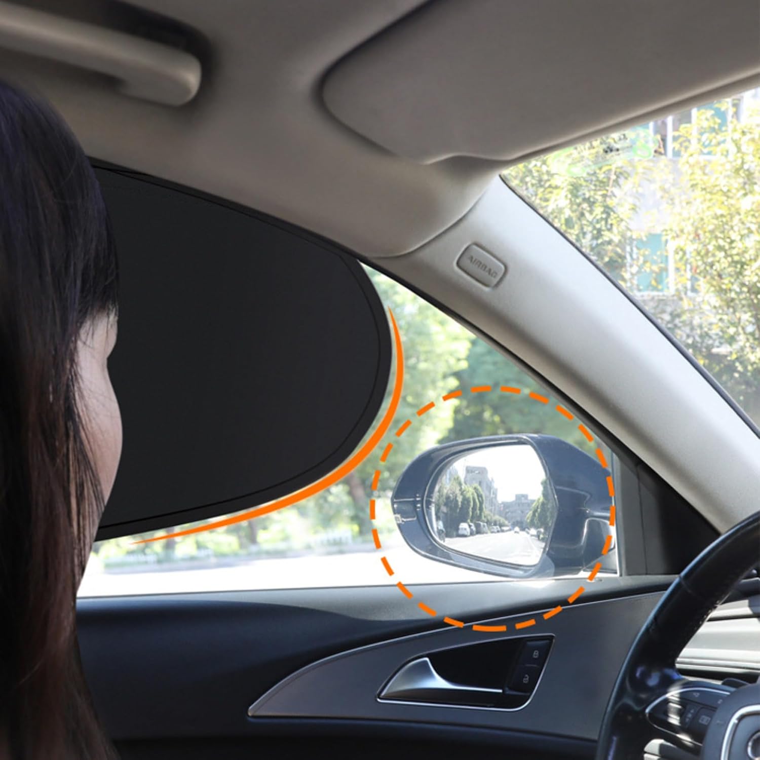 2 Pack Car Window Shades Side Window Sunshade Electrostatic Film Sun Shade for Driver Passenger UV Protection Heat Insulation Privacy Non Marking Easy Install Summer Auto Accessory