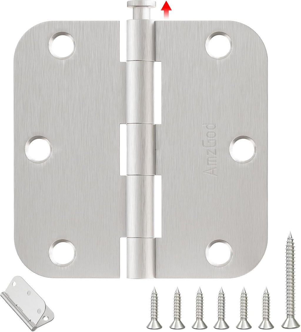 door hinges brushed nickel 36 pack 3.5 inch, main product view