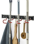 QBOSO Wall Mounted Mop and Broom Holder Stainless Steel S Type Broom Rack by MOYODOR