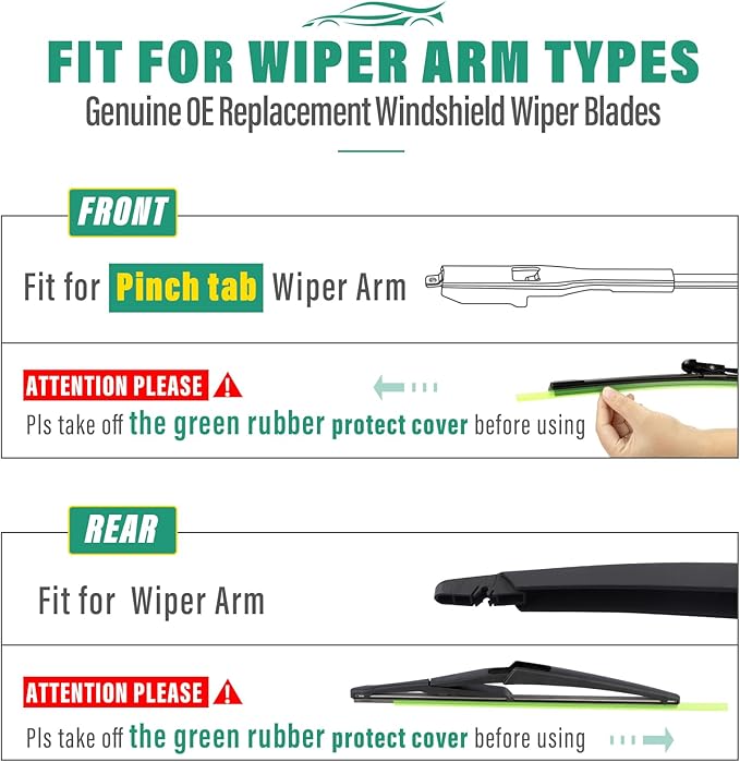 28" 21" 12" Windshield Wiper Blades Replacement - Image 8