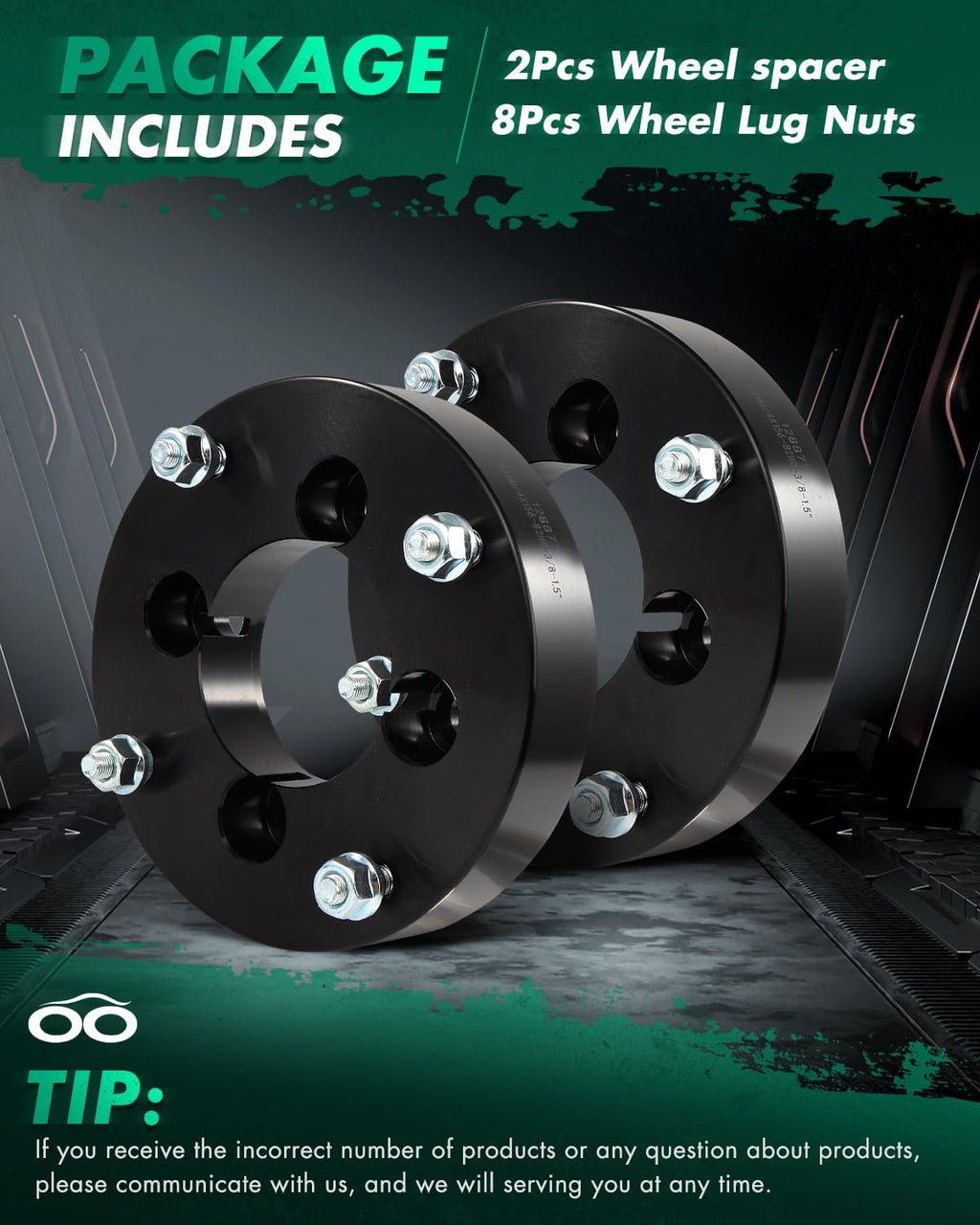 SCITOO 1.5 inch Wheel Adapters 4x110 to 4x156 Bore with 90mm 3/8 Studs Adapters for Honda Rancher 420 for Foreman Rubicon 500 for Grizzly 700 | 2Pcs