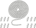 Ceiling Fan Pull Chain Extension Kit, 120-Inch Stainless Steel | 3 mm beaded chain with 12 connectors for extending or replacing most ceiling fan and light fixture pull chains.