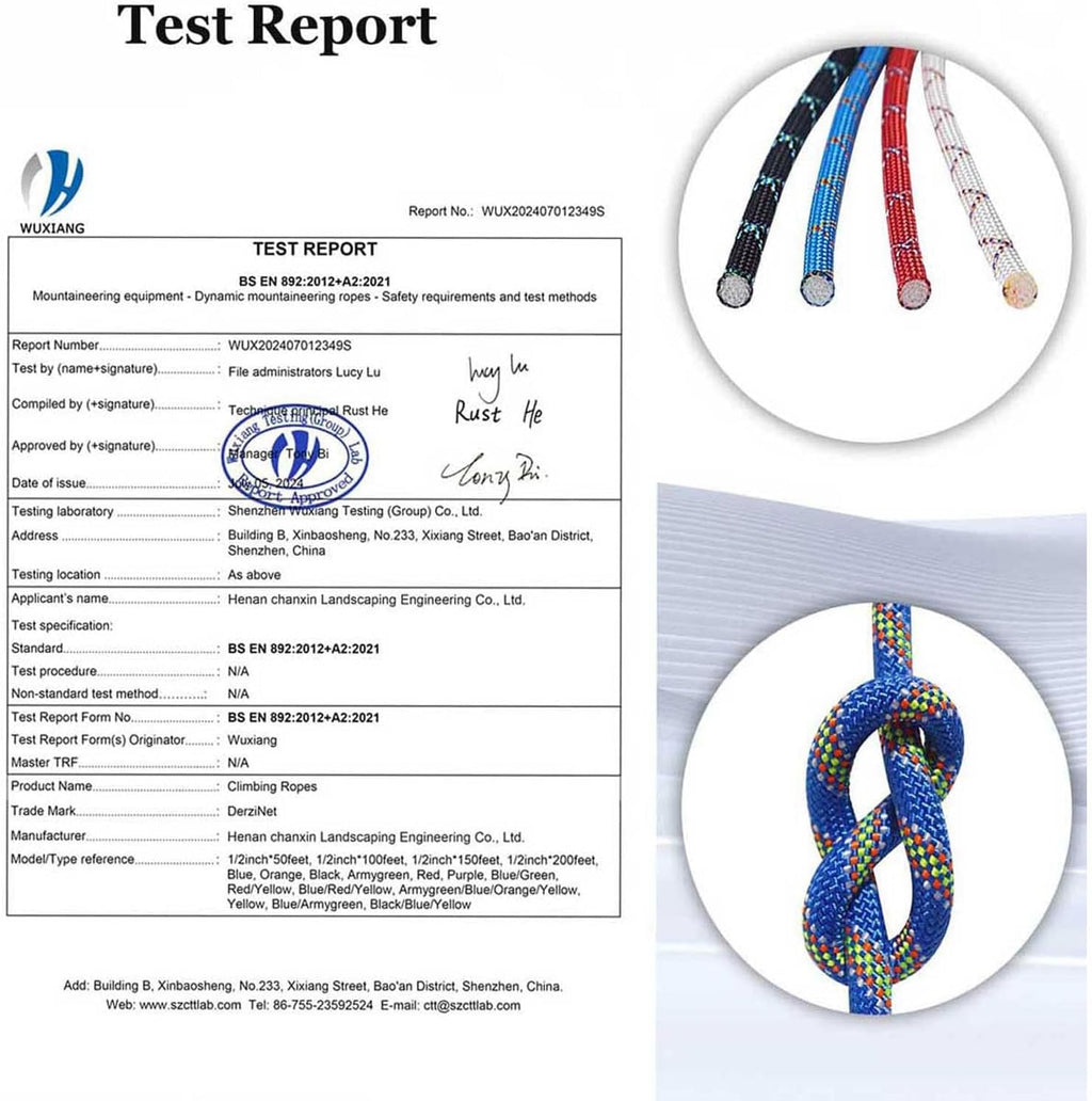 Double Braided Arborist Rigging Rope, 3/4" x 50 ft Strength Bull Rope, 48-Strand Polyester Static Rope for Tree Work, Pulling, Towing, Swing(Blue)