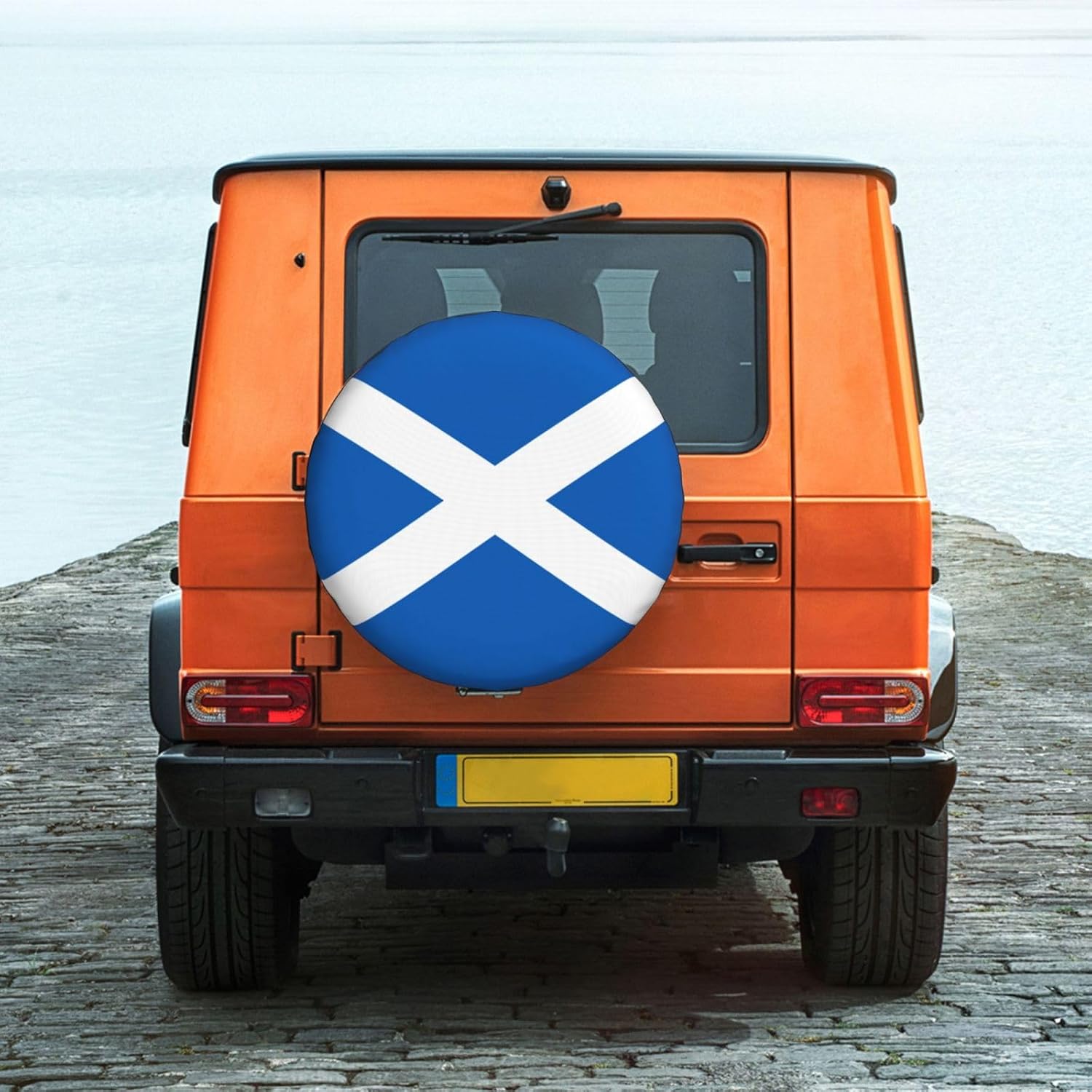 Scottish Flag Print Universal Spare Tire Cover for RV, Jeep | Wheel Protector Fits Rv, Trailer, Jeep, Shield Tires From Sun, Dirt And Rain For Outdoor Storage