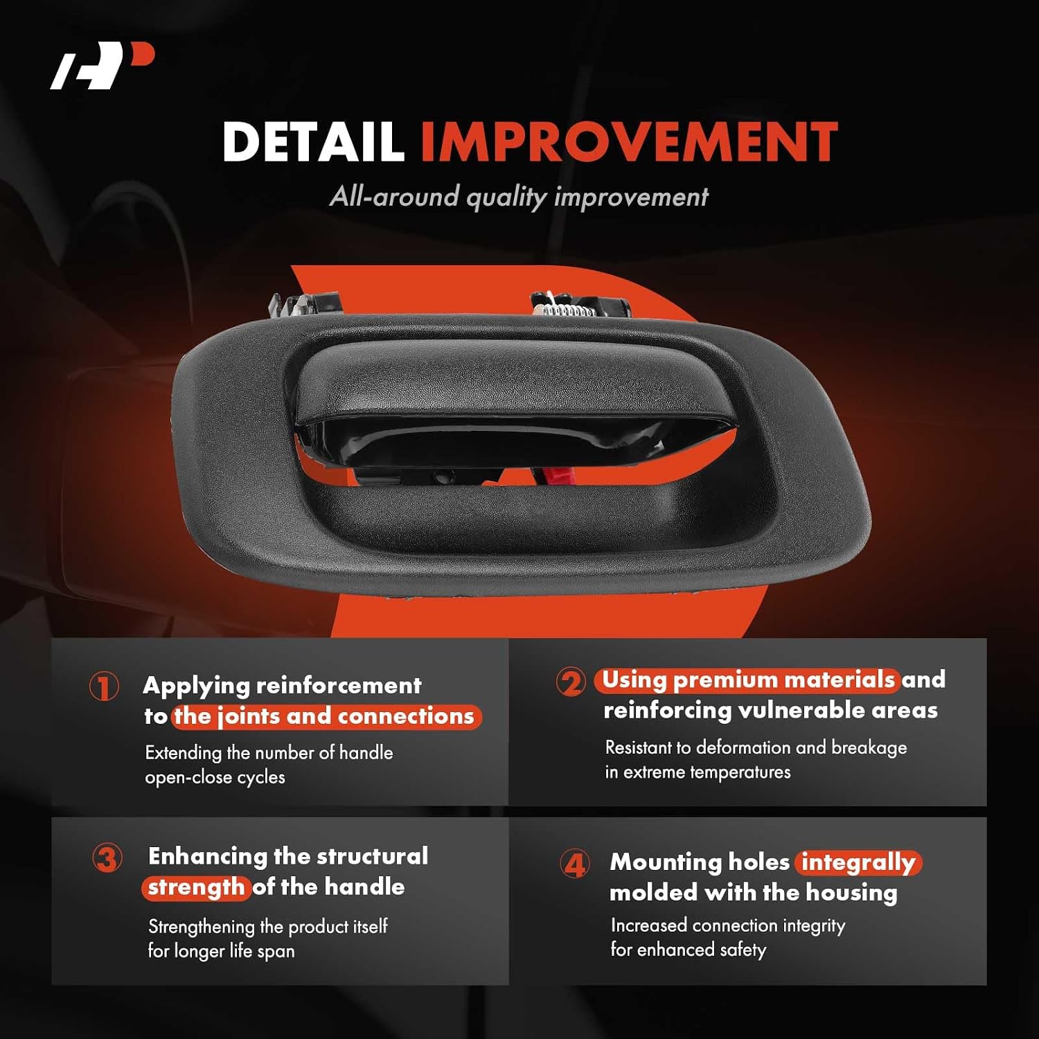 A-Premium - Tailgate Handle & Bezel Assembly - Compatible with 1999 2000 2001 2002 2003 2004 2005 2006 2007 Chevy Silverado GMC Sierra 1500 2500 3500 - # 15997911, 15228539, 15228540, 15228541