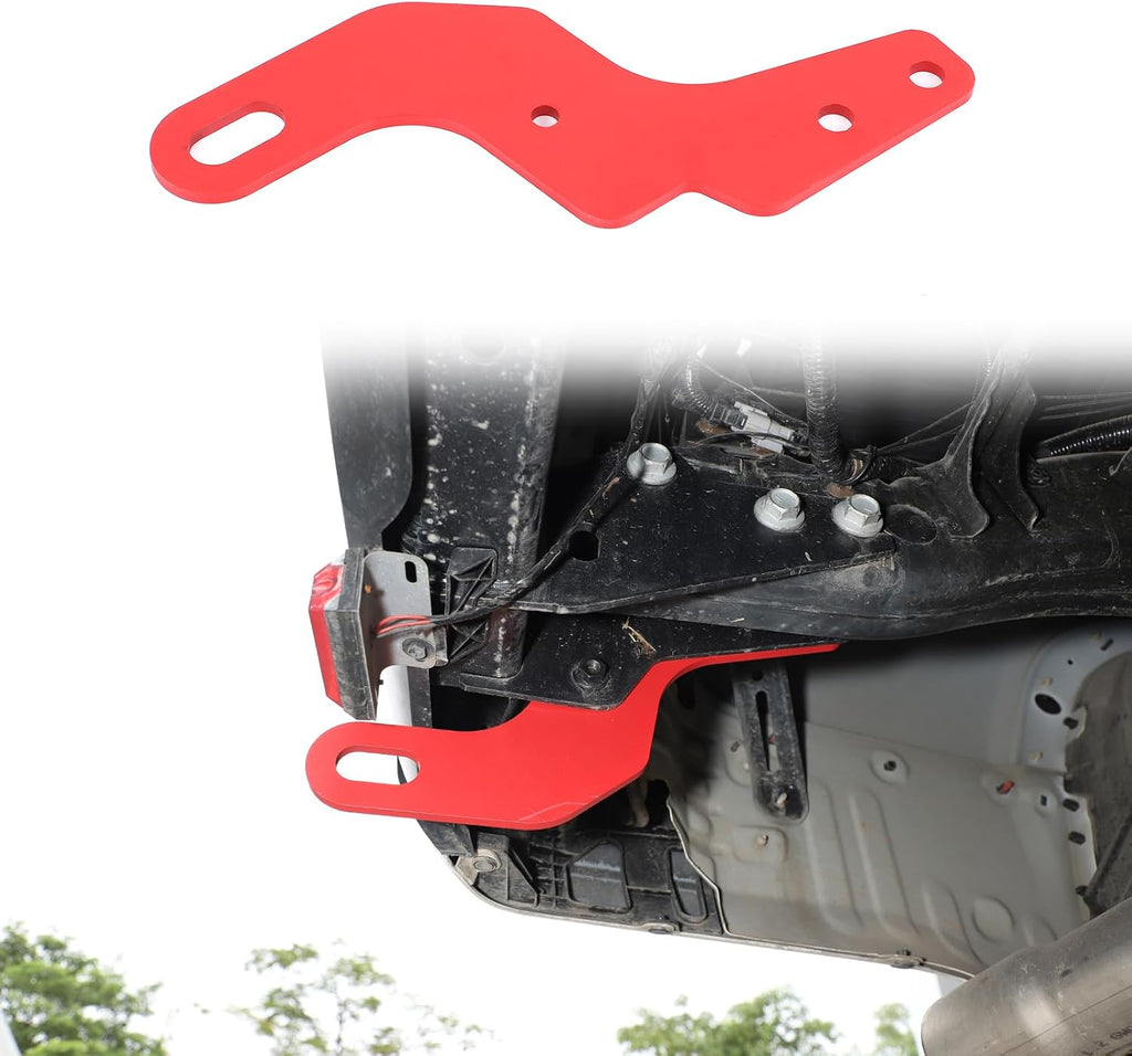 Car Tow Hook Tow Hitch Compatible with Toyot@ Tundra 2022-2026，Carbon Steel Rear Bumper Tow Hitch Recovery Point Tow Hook Receiver Tow Point Kit Accessories 1PCS(Red)