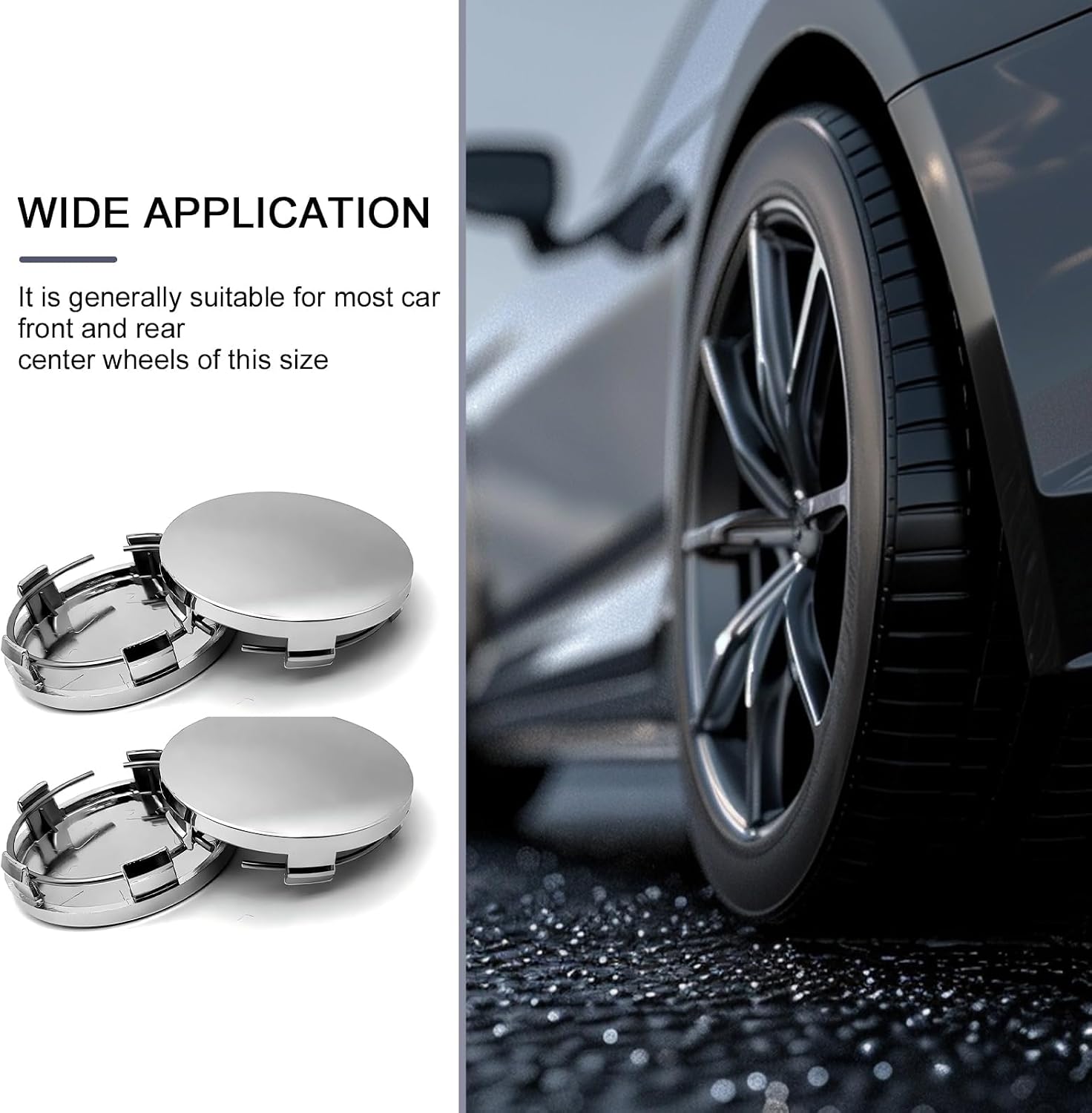 JITUIHOM 4 PCS Car Wheel Center Hub Cover for Chevrolet Aveo, Snap-in Plastic Rim Center Hub Caps Cover Waterproof & Rustproof Automotive Accessories,OD65mm ID62mm