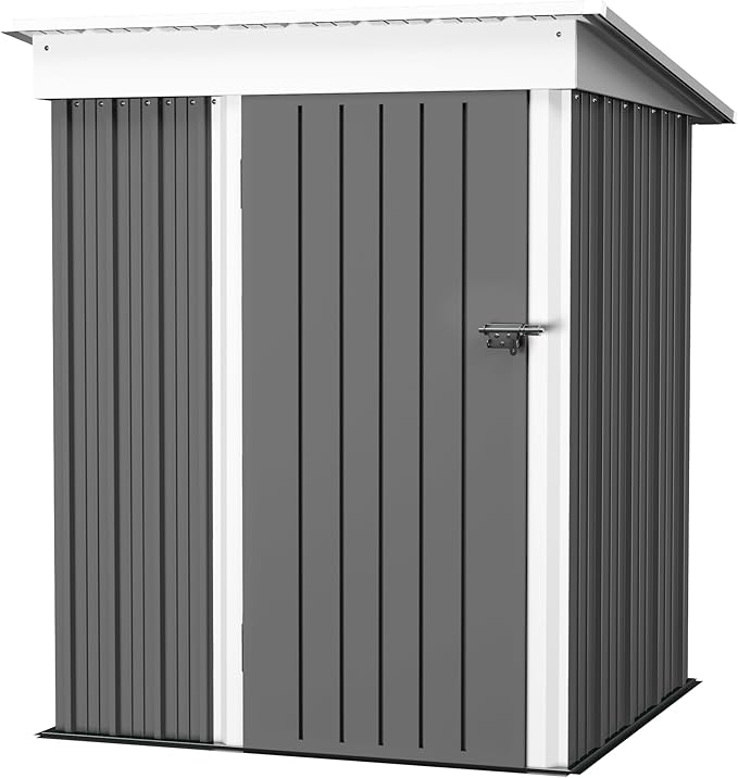 JUMMICO Metal Outdoor Storage Shed 5 x 3 FT Metal Shed by JUMMICO