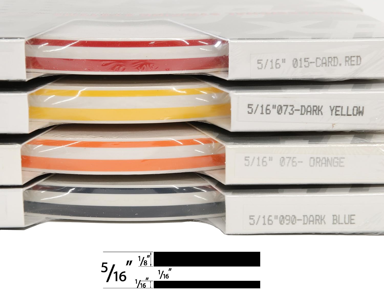 Universal TFX 0005076 - Auto Customizing Dual Pinstripe - 5/16" x 150' (1/8” Stripe, 1/8" Gap, Then 1/16” Stripe) - 076-Orange