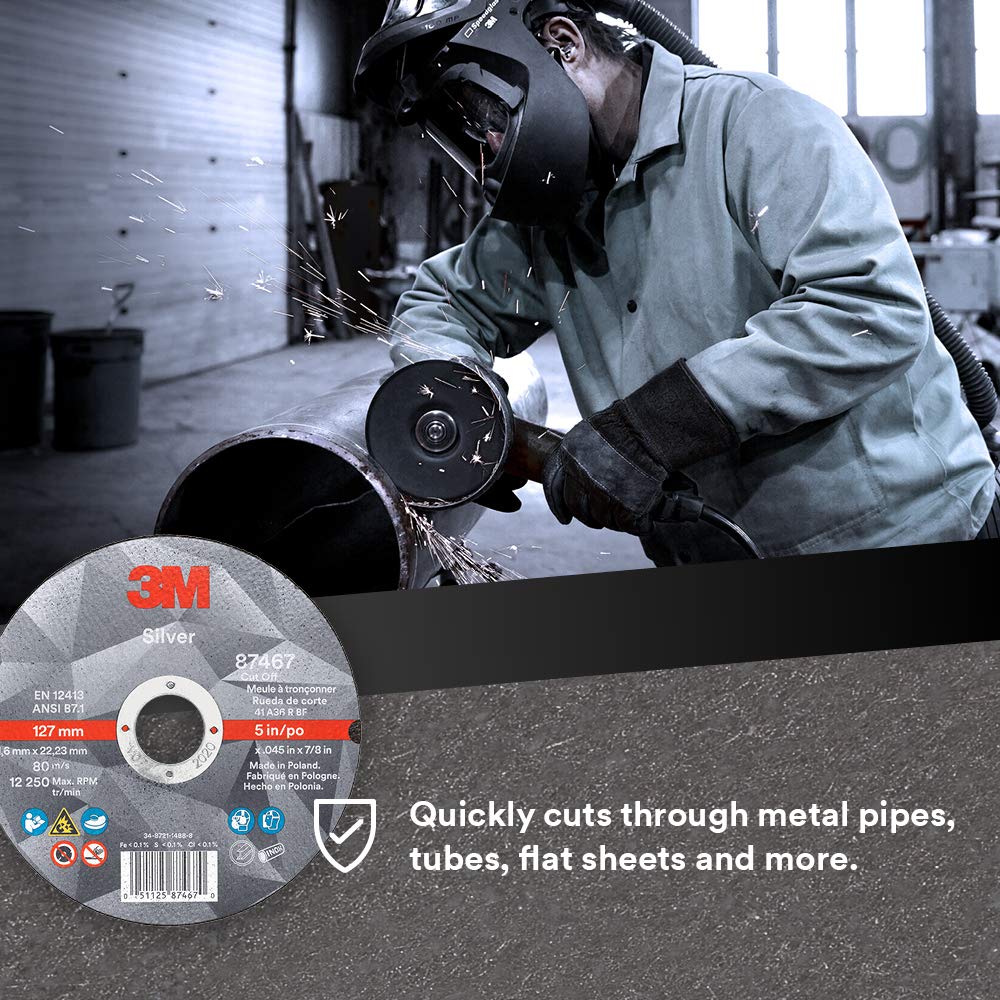 3m silver cut-off wheel, 87467, 36+, t1, 5, side view