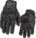Goatskin Leather Motorcycle Motorbike Powersports Racing Gloves Reflective by Keebik