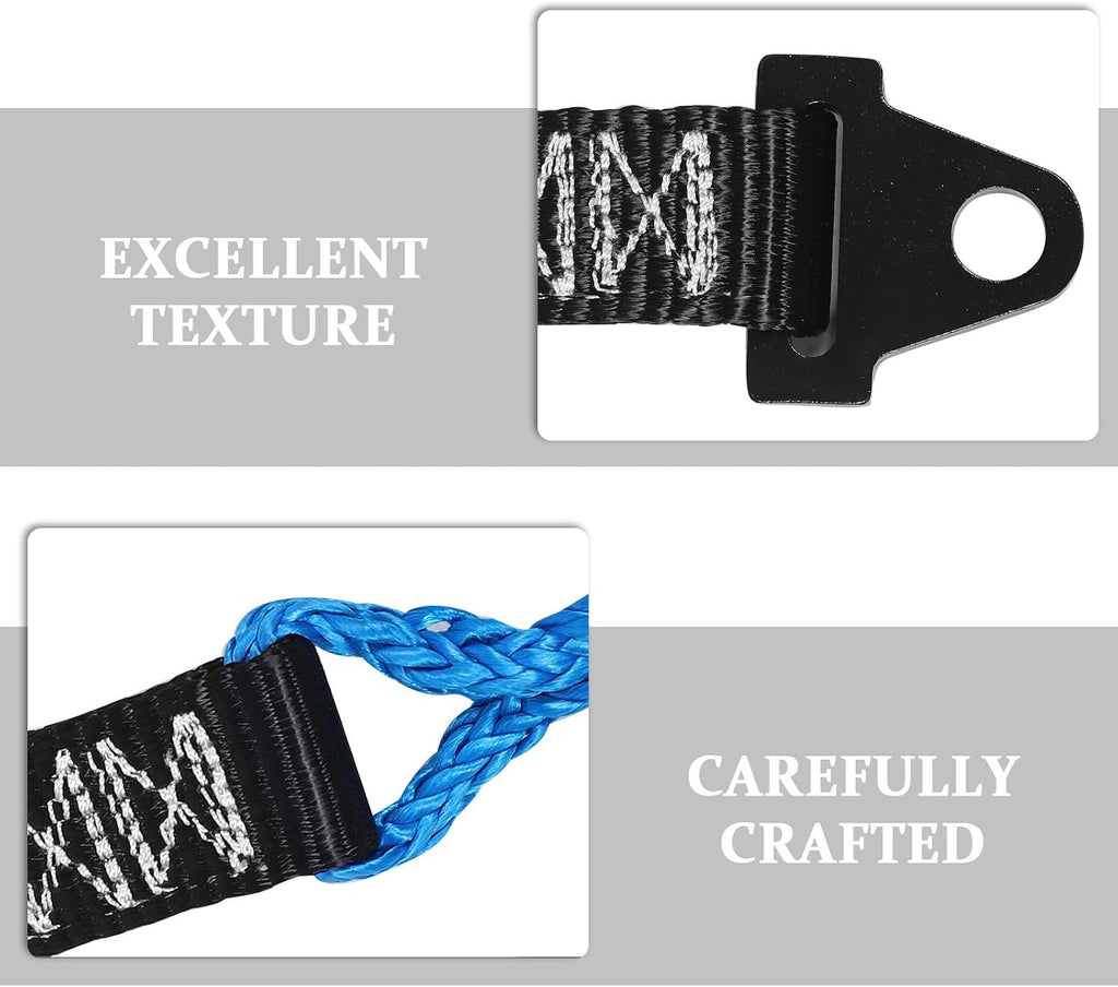 SUPVOX ATV Winch Cable Straps and for Removing Heavy Snow Reliable Operation Removing Heavy Snow 2pcs 64 Inch Heavy Duty Polyethylene Snow Plow Belts Effortless Installation for Utv