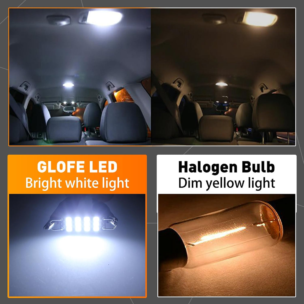 Festoon 561 562 567 564 44mm Led Light White Replacement for Car Interior Light Dome Map Light Door Courtesy Lights Trunk Light (Pack of 2)