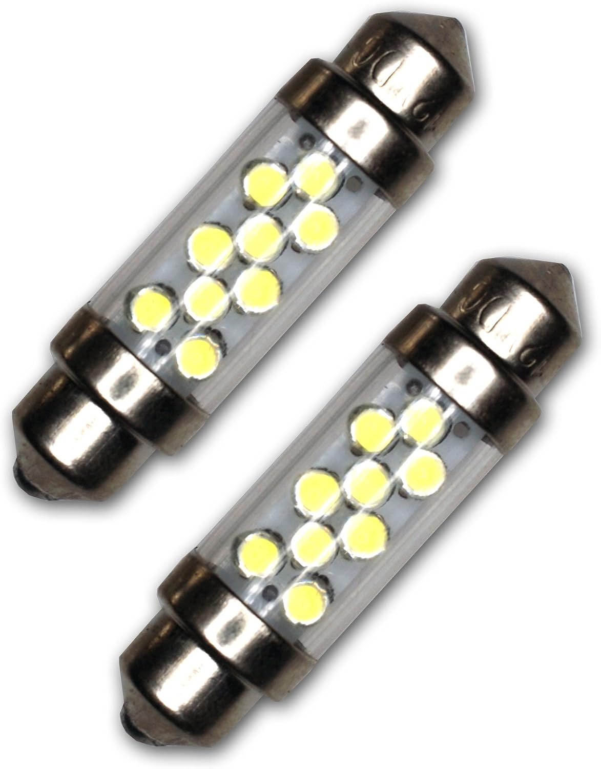LEDUHL-39M-B9 Under Hood Light LED Light Bulbs Festoon 39mm, 9 LED Blue 2-pc Set