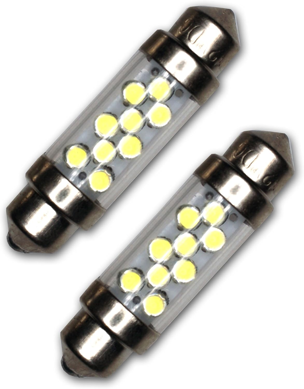 LEDUHL-39M-W9 Under Hood Light LED Light Bulbs Festoon 39mm, 9 LED White 2-pc Set