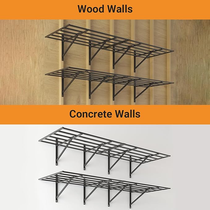 Solid 2x6 ft Garage Storage, 2 Pack 1600 lbs Total Weight Capacity, Heavy Duty - Image 7