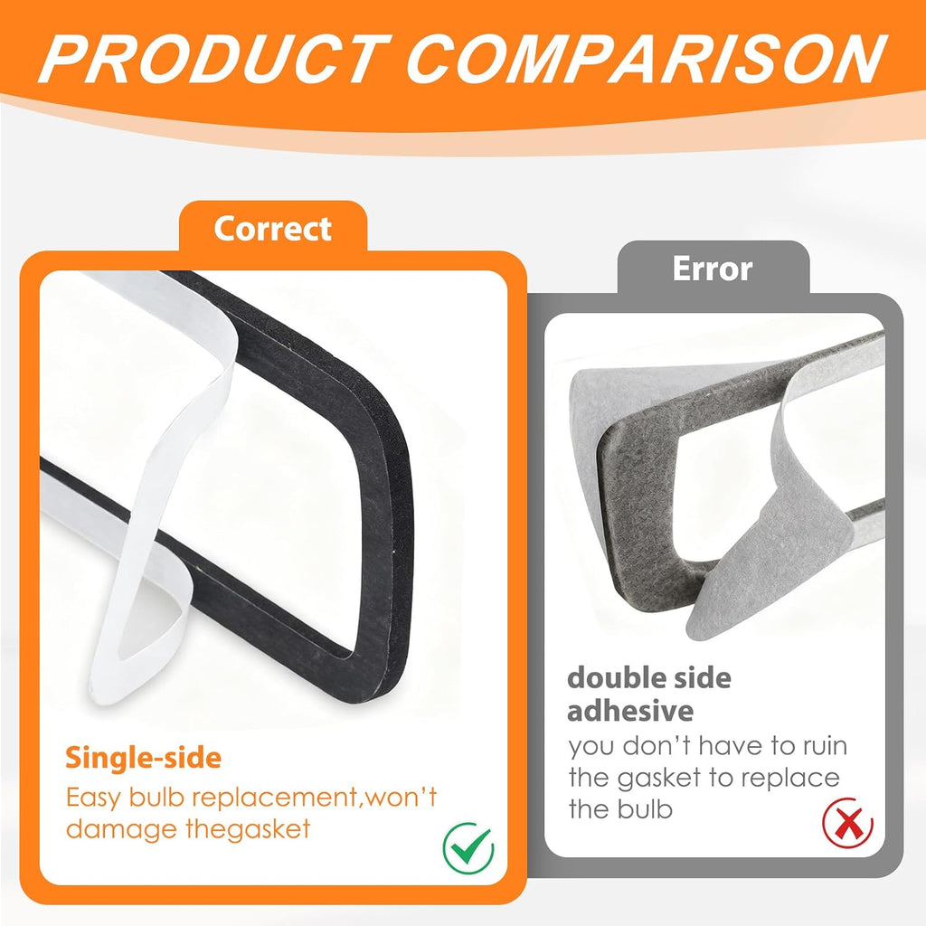 Upgraded Third Brake Light Gasket Seal Compatible with Dodge Ram 1500 2009-2018 & Ram 2500/3500 2010-2018, High Mount Stop Lamp Assembly Gasket Waterproof, Dustproof, Shockproof Replacement